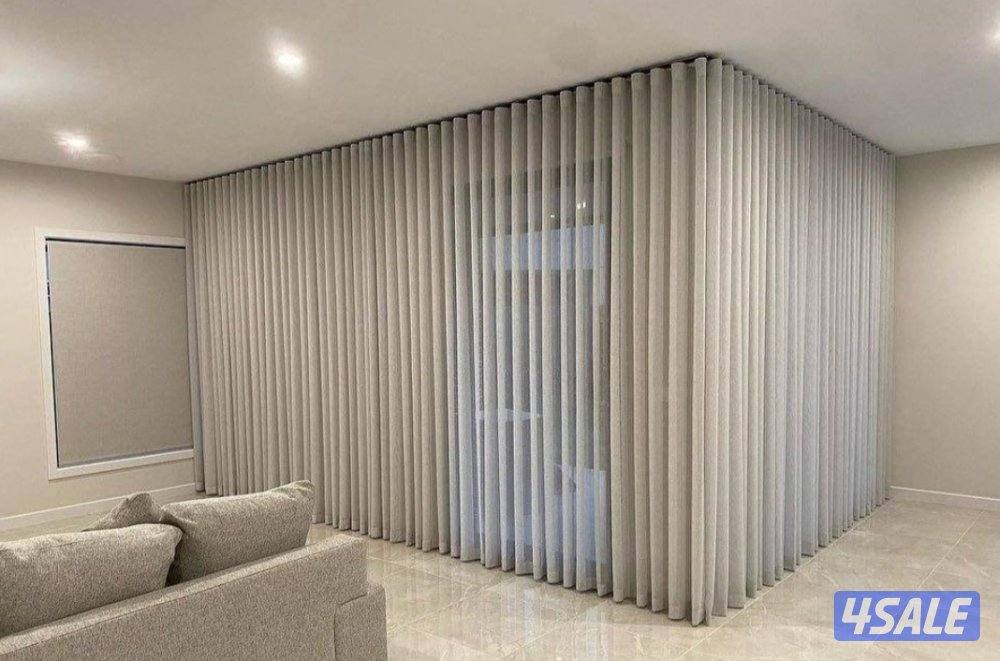 تفصيل ستائر لنن وعازل حراري لنن وخام شنتون افخم انواع الستائر5