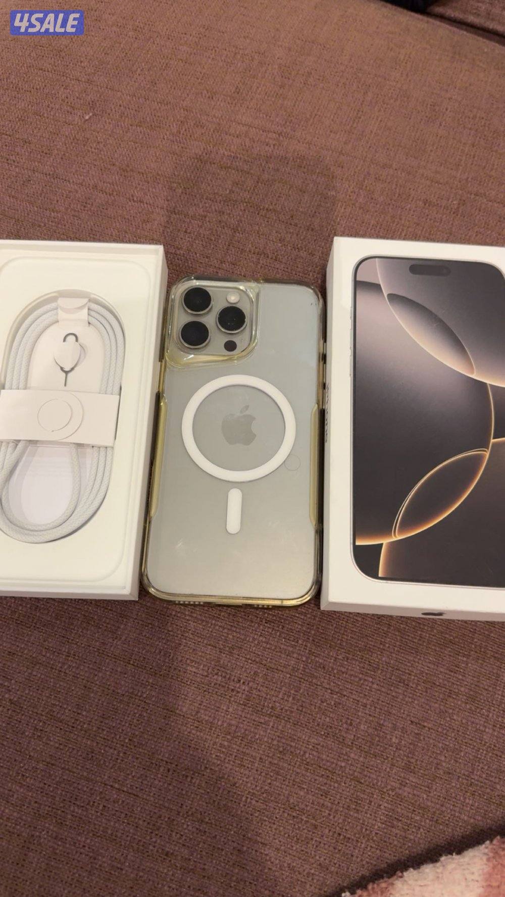 للبيع ايفون 16برو ماكس 1تيرا البطاريه990