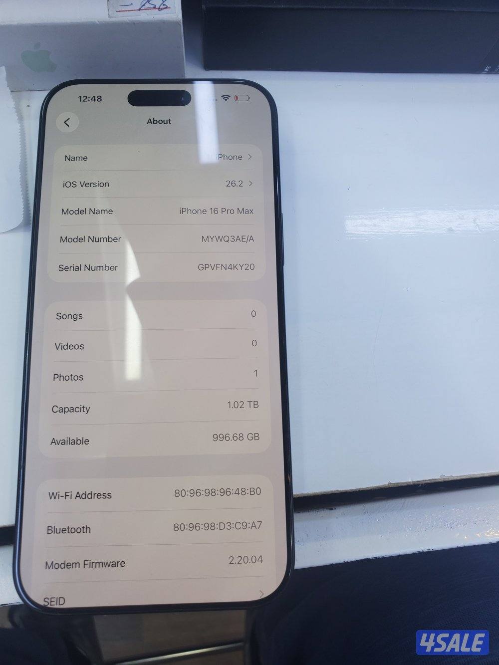 ايفون 16برو ماكس بطاريه 910