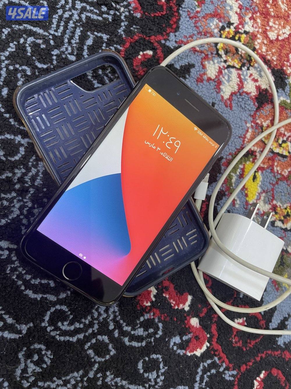 ايفون 7 السابع 128 قيقا بطارية 100 نظيف وشغال تمام مع الشحن6