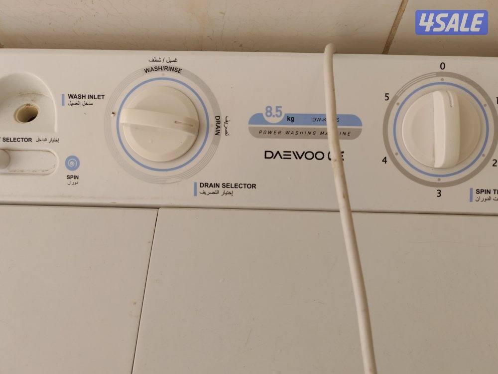 غساله دايو 8.5 كيلو حاله ممتاز
Daewoo washing machine 8.5 kg4