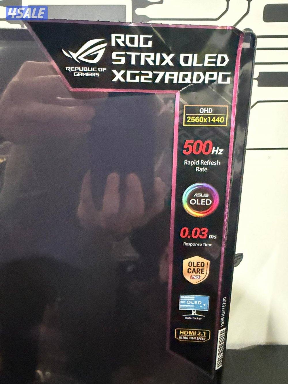 للبيع شاشه اسوس QD-Oled 500hz مجربه فقط2