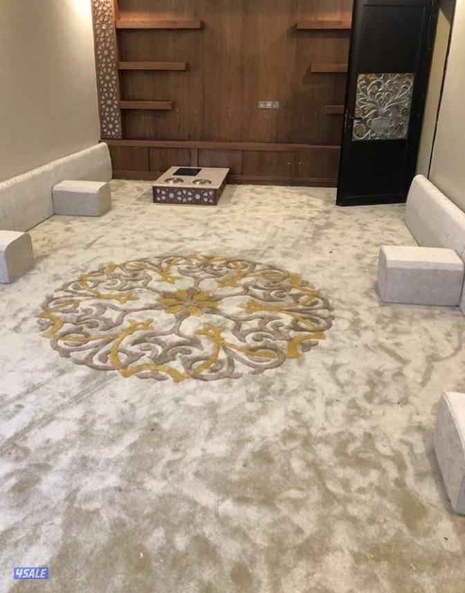 يوجد لدينا ديونيات رسميه جلسات..ارضيه سجاد حفر يدوي..مساند ستاير..جميع3