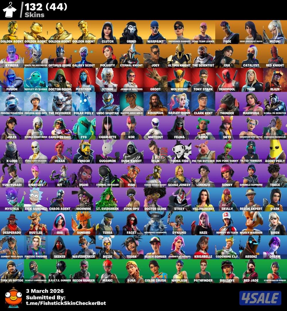 للبيع حساب فورت نايت يربط جميع المنصات وكآمل معلوماته في الواتساب0