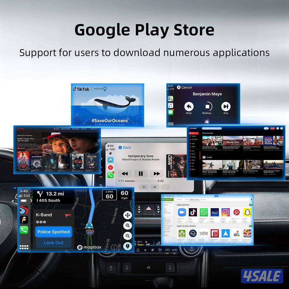 جهاز الاندرويد واليوتيوب لشاشة السياره لنظام الكاربلي8