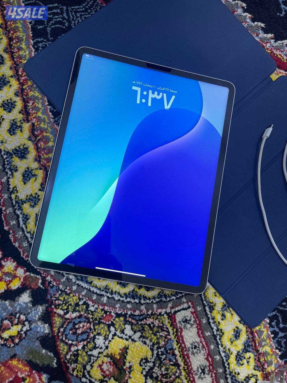 ايباد برو M2 الجيل السادس 12.9 انش 512 غيغا نظيف حيل مع الشاحن الاصلي1