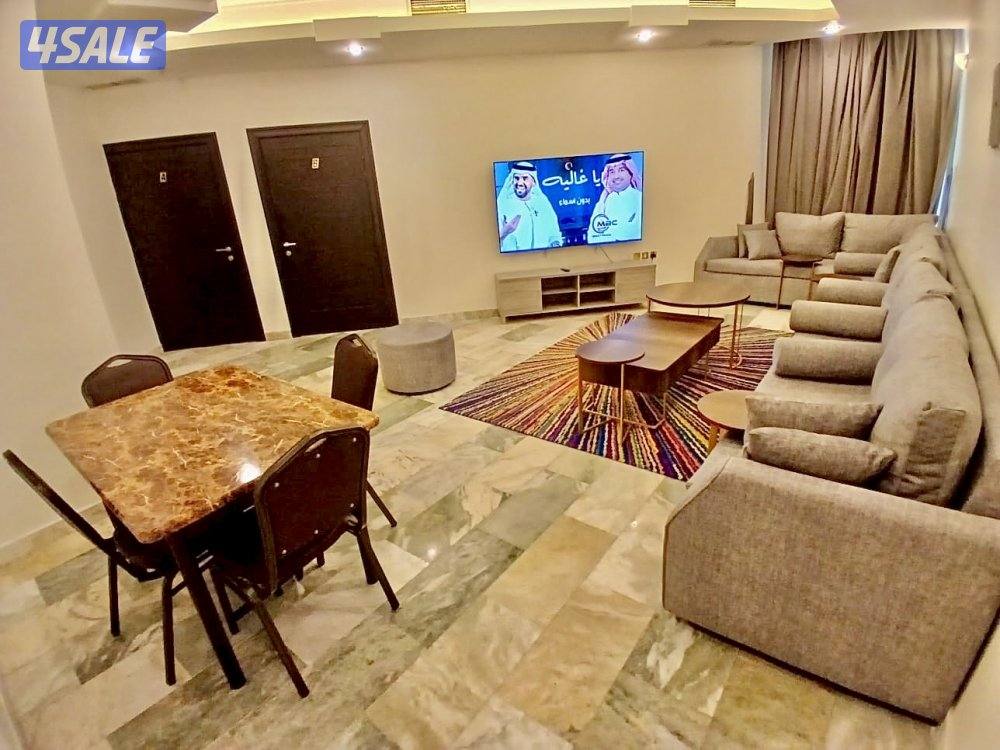 غرفتين و صالة مفروشة بالكامل مع لوبي مجهز0