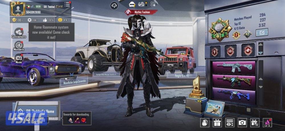 حساب ببجي للبيع دبل امفور0