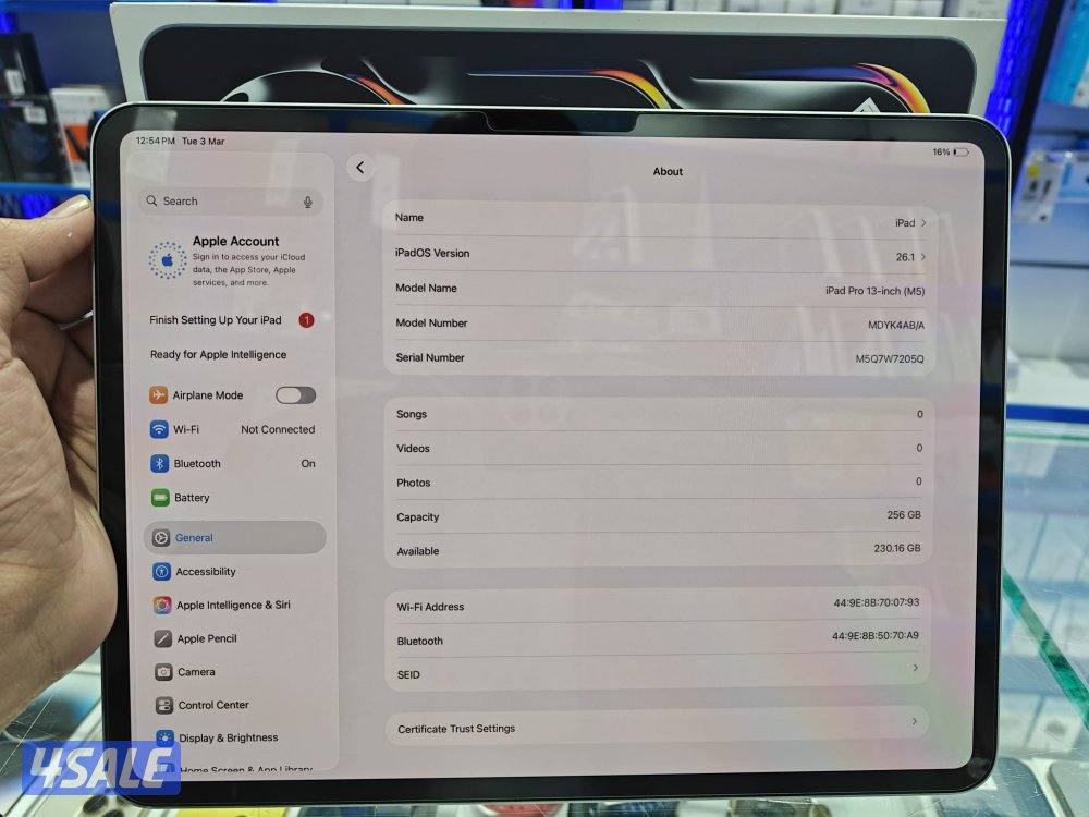 ipad pro 13 inch 256Gb wifi M5 silver5