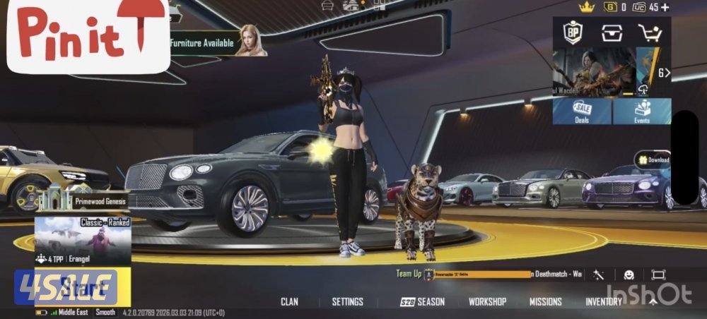 للبيع حساب ببجي0