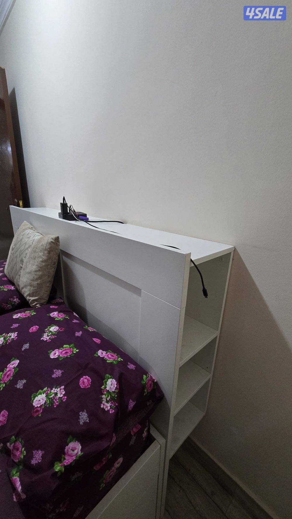 IKEA bed with mattress and cabinet4