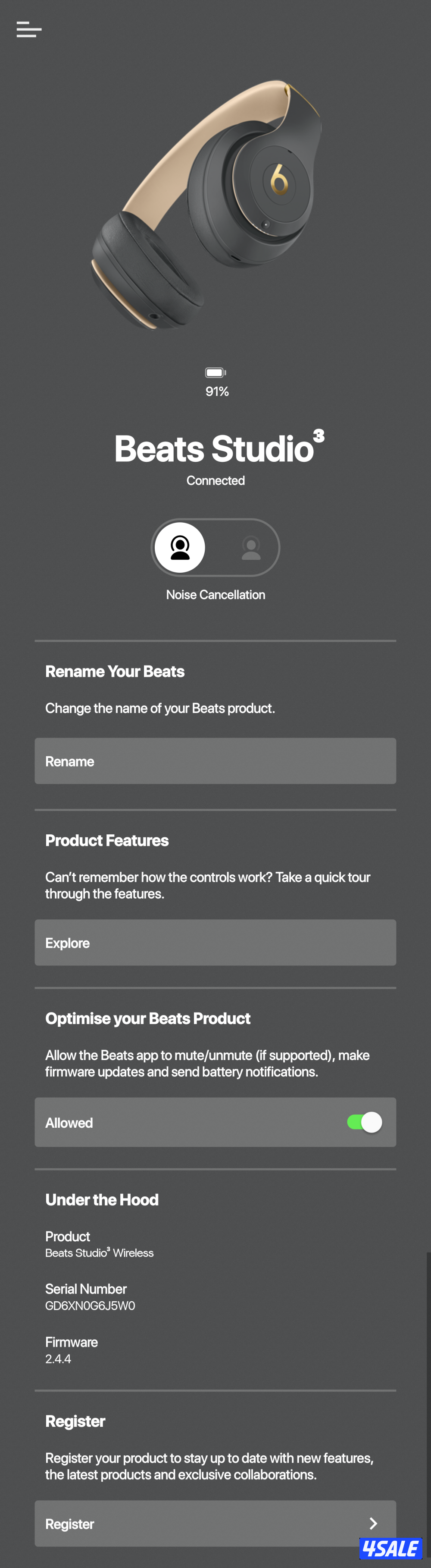 original Beats studio 3 noise cancellation..1
