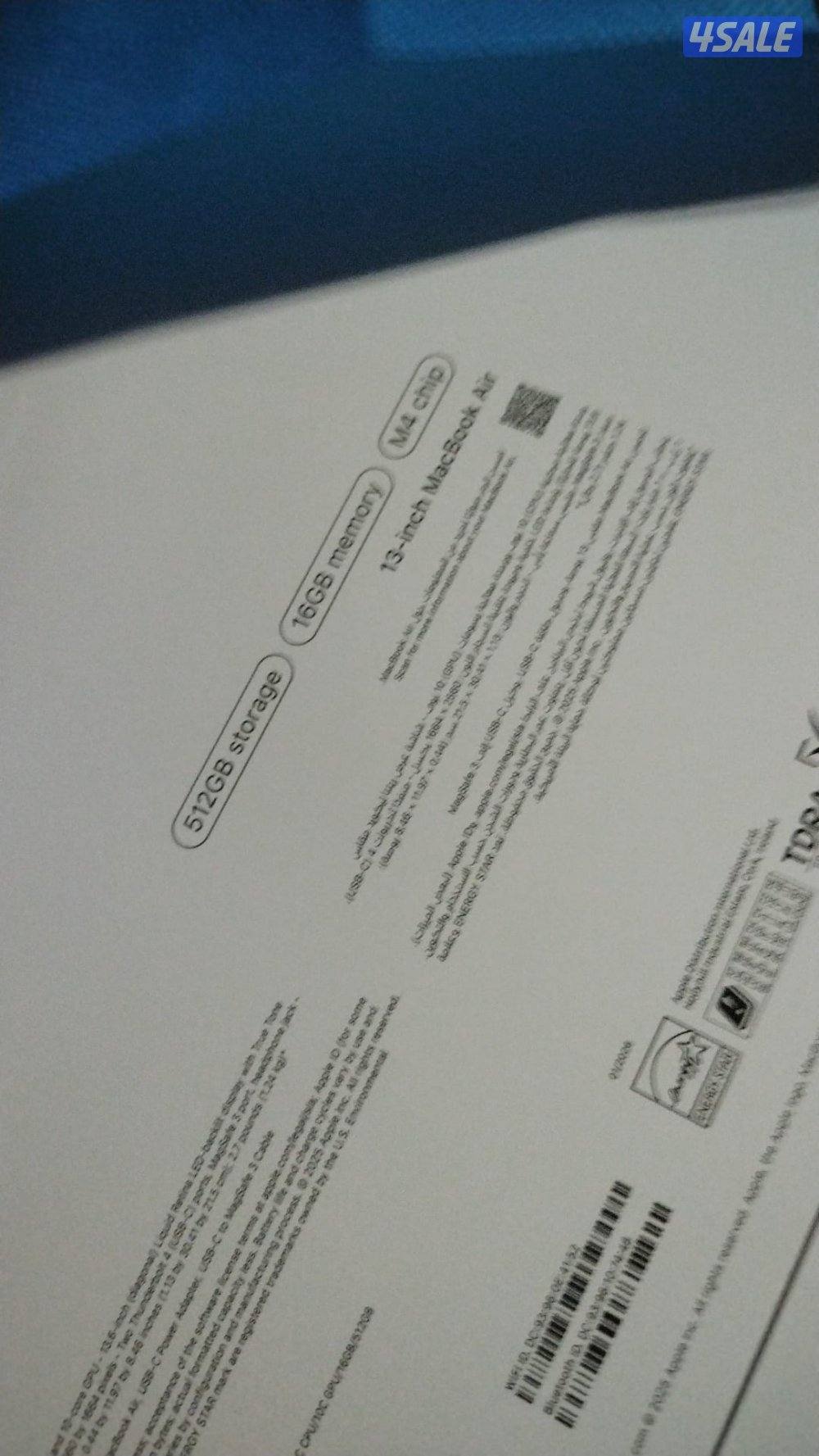 للبيع ماك بوك اير ١٣ أنش ٥١٢ بسعر ٣٤. دك و ٢٥٦ بسعر ٢٨٠ دك1