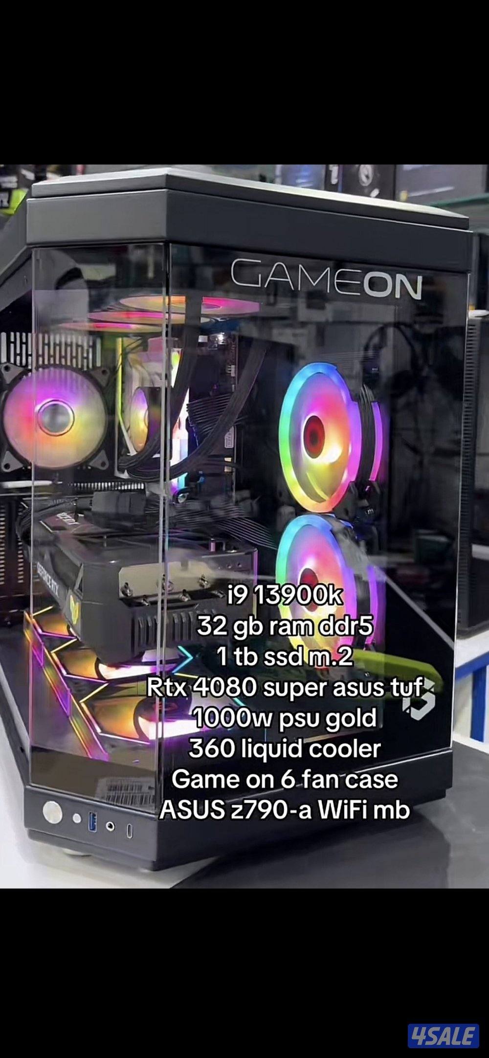 للبيع بي سي مواصفات قويه جدا جديد ونظيف ومع كراتينه0