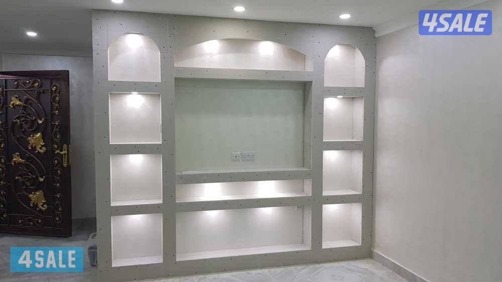 جبسم بورد بارتشن سراميك باب كرديون باب خشب سقف 60x606