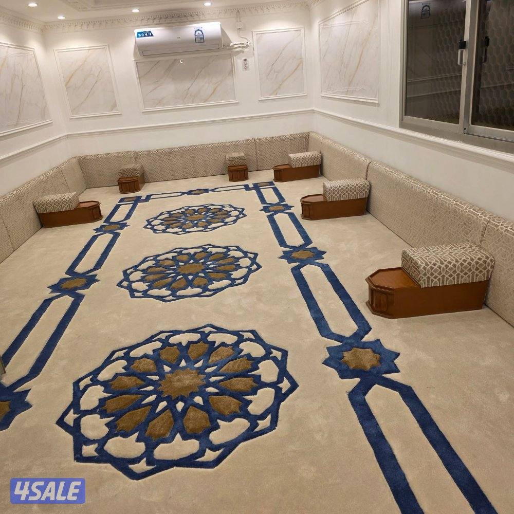 ‏‎ديوانية سجاد تركي سميك مع لباد 
‏‎مساند خشب اسفنج البغلي درجة اولى م6