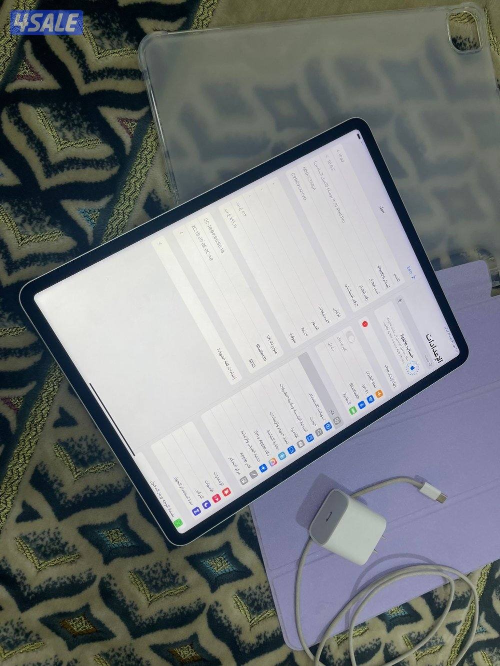 ايباد ابل برو ام تو معالج m2 رمادي 512 قيقا شاشة 12.9 بوصة بطارية 903