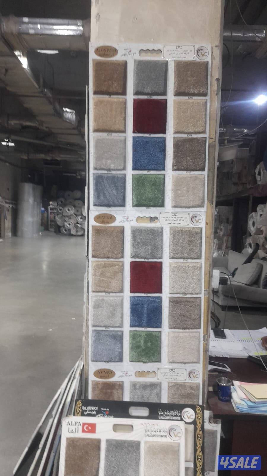 سجاد قص موكيت تركى ساده مشجر سميك خفيف وسط باركيه ثيل4