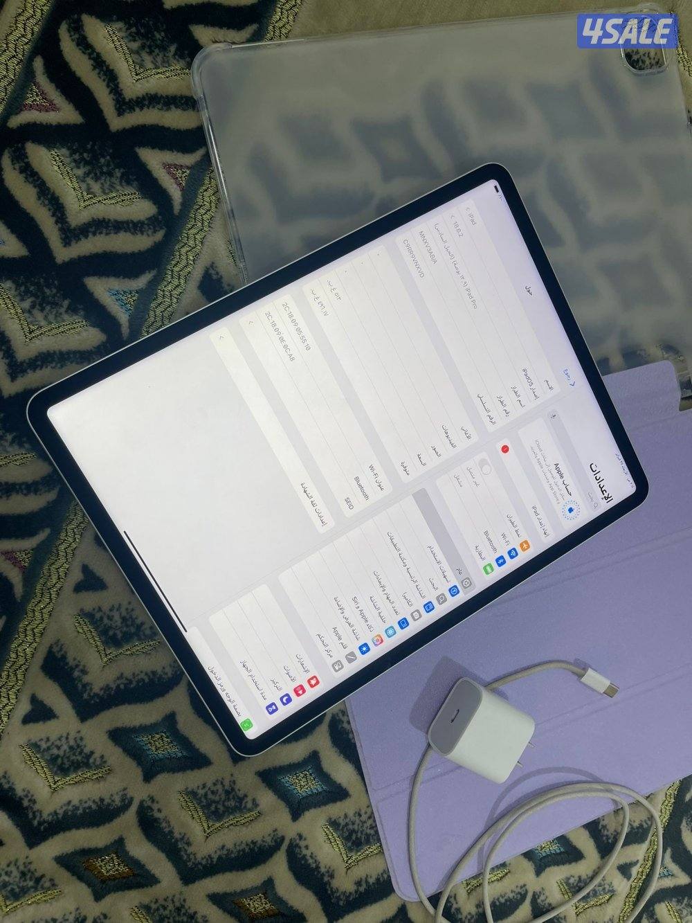 ايباد برو ام تو معالج m2 نظيف شاشة 12.9 بوصة 512 قيقا بطارية 89 ممتاز4