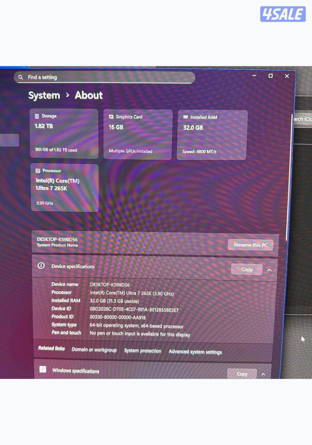 RTX 5080 Gaming PC – Ultra 7 – 32GB –  2T Storage4