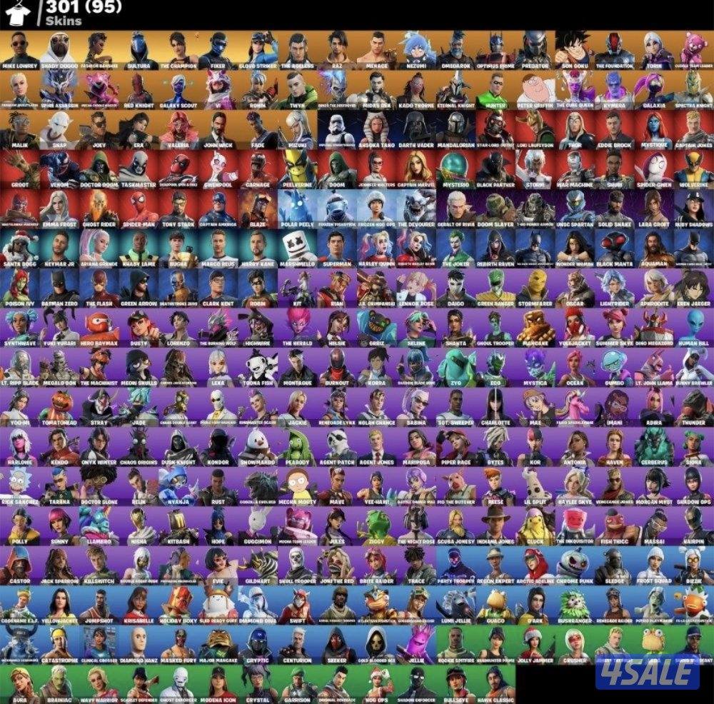 حساب فورت نايت نادر وحفل ملكي🔥2