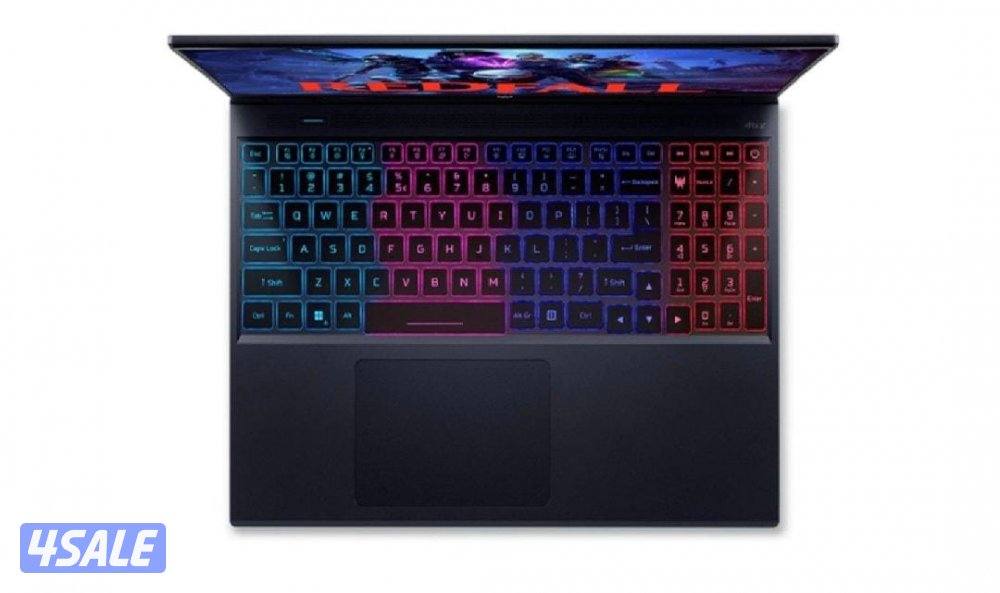 للبيع لابتوب جيمنقAcer Predator 16inch 2k i914gen/16 Ram DDR5/1TBSSD/43