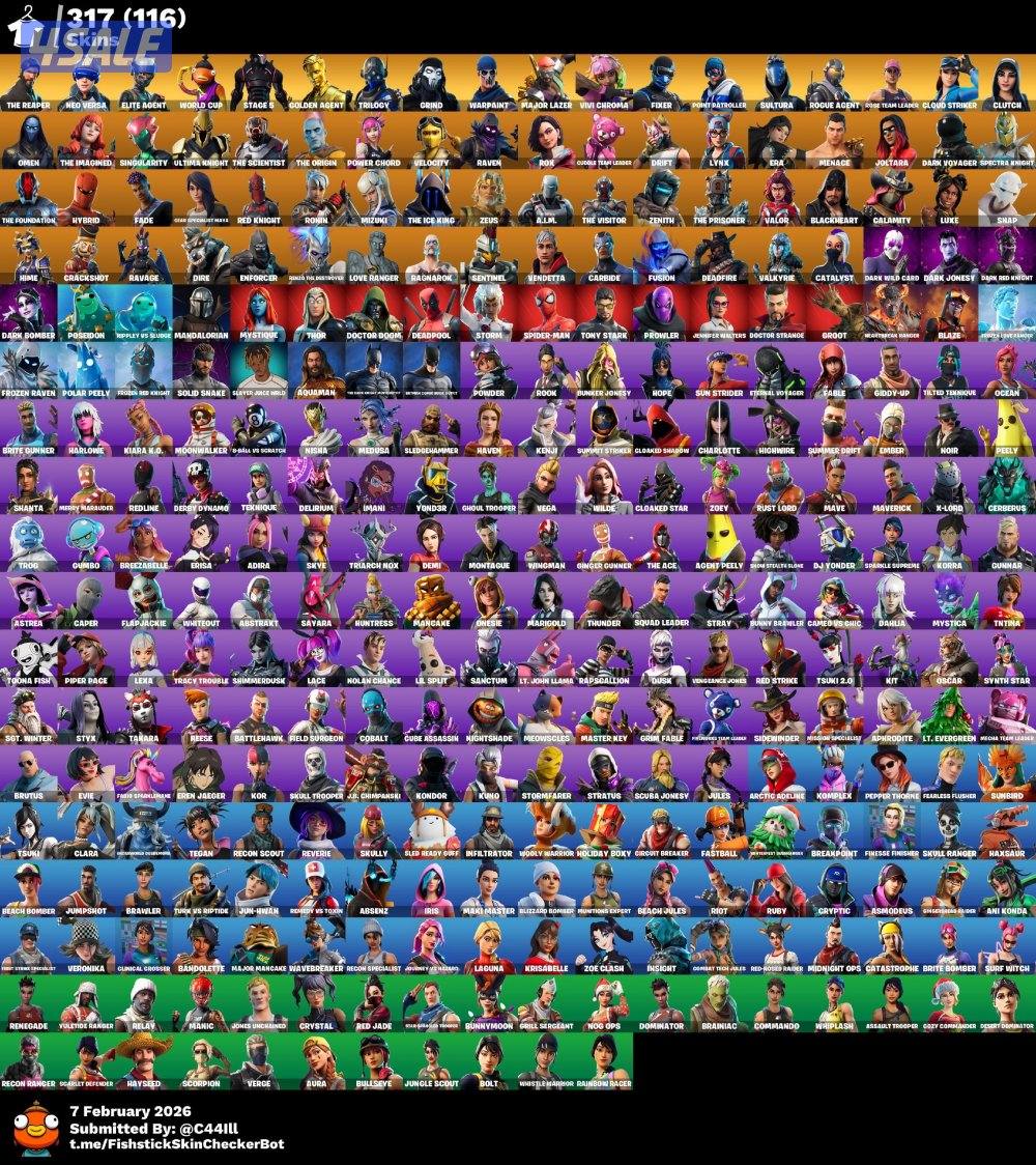 حساب فورت سيزون الثالث كامل 300+ سكن نوادر ينربط كل المنصات0