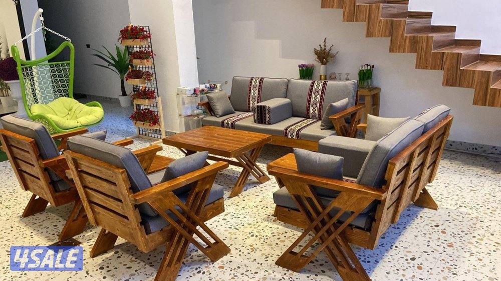 كراسي خشب +كراسي حديد4