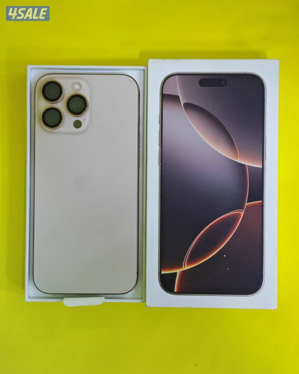 ايفون 16 برو ماكس – 256 جيجا – صحراوي بطارية 93% مستعمل كالجديد0