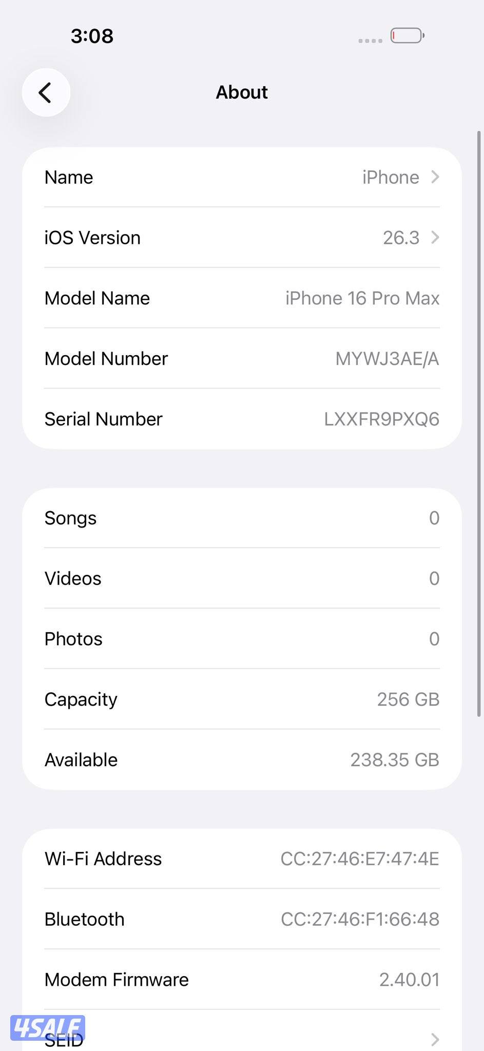 ايفون 14 برو ماكس – 512 جيجا – أسود مستعمل نظيف5