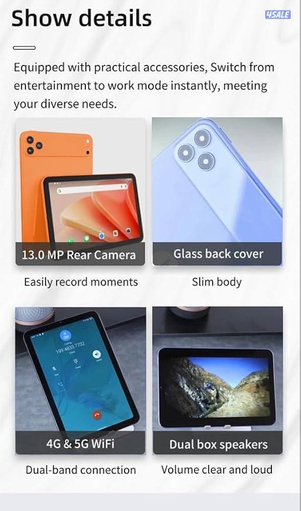 جديد ايباد نظام اندرويد واي فاي 5G 4G10