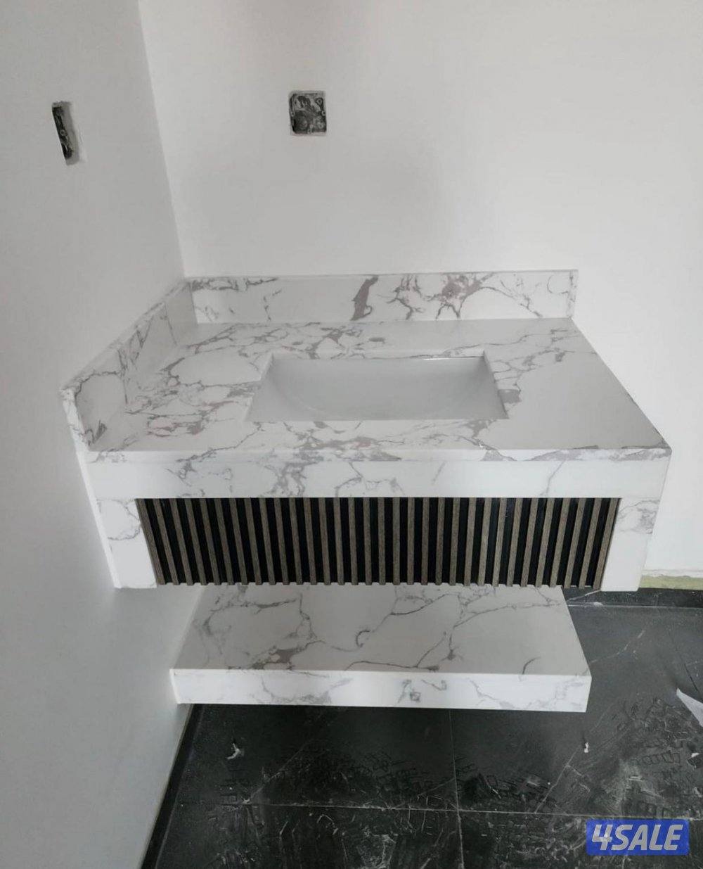 مغاسل رخام طبيعي و صناعي ووجارات رخام وخشب ملامين وبديل خشب وبديل رخام1