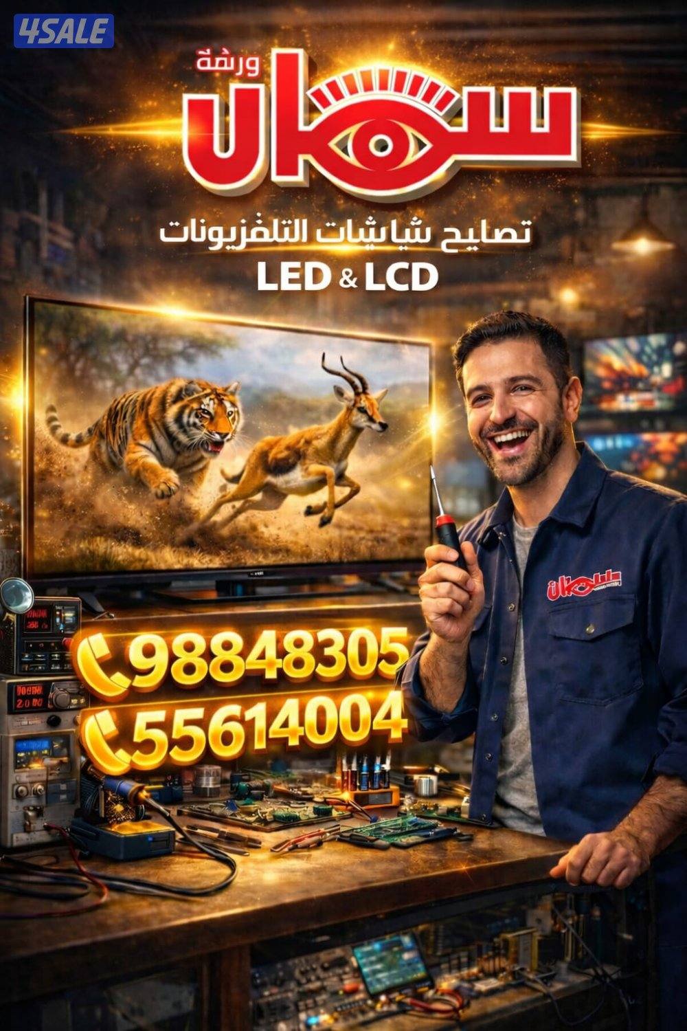 تصليح شاشات التلفزبون LED&LCD10