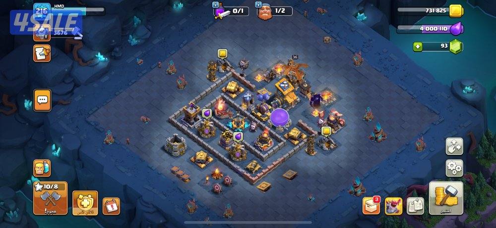 حساب كلاش اوف كلانس تاون ١٦ ماكس الماكس6