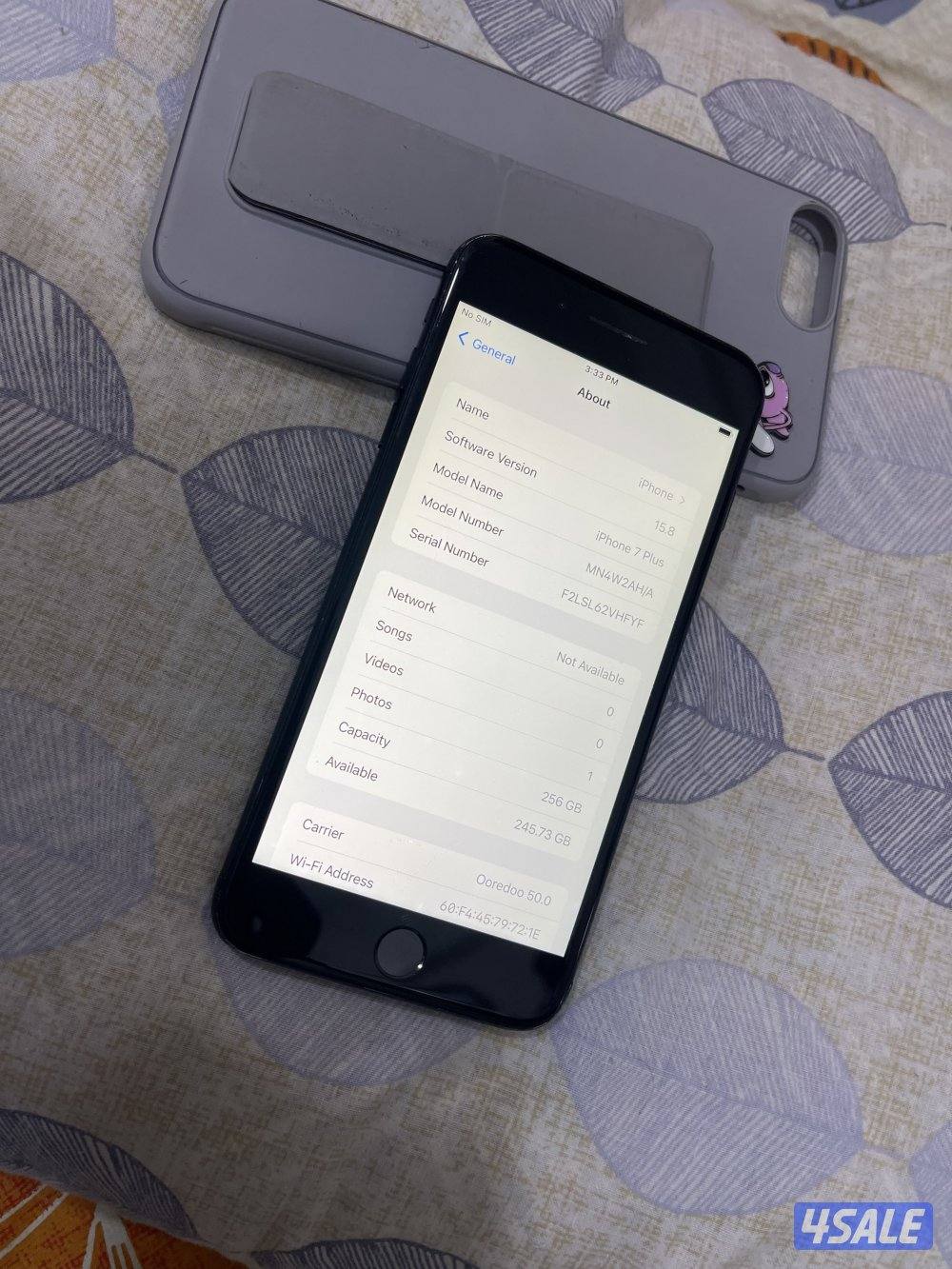 ايفون 7 بلس 256 قيقا نظيف وشغال تمام ما شي خربان ينزل كل البرامج5