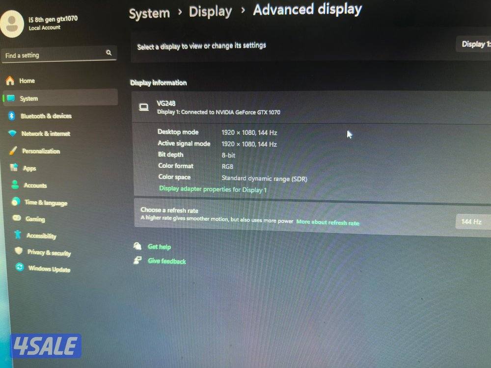 Gaming PC Bundle – i5-8400 + GTX 1070 + 144Hz ASUS Monitor10
