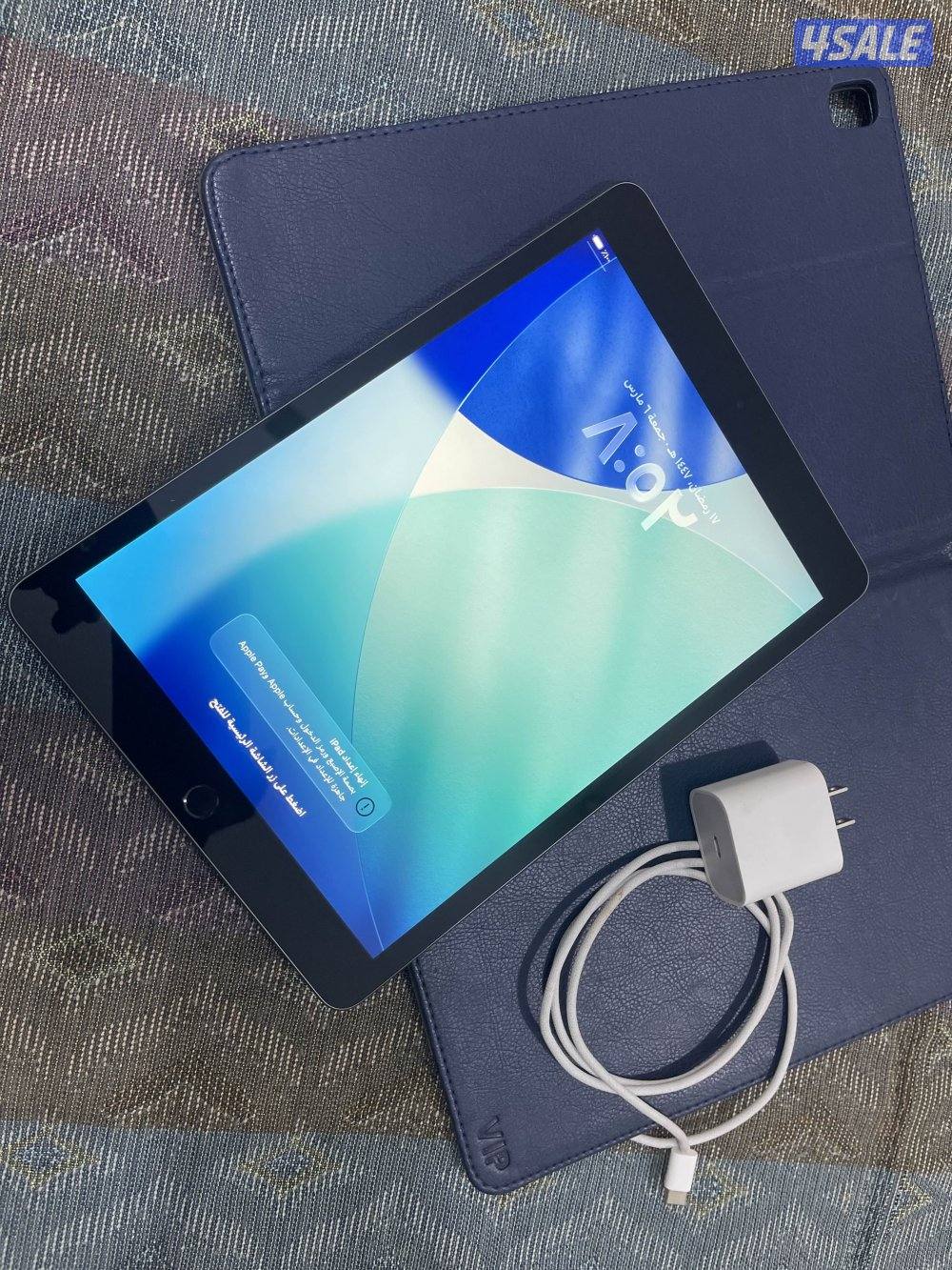 ايباد ابل 9 التاسع 64 قيقا بايت بطاريه 100 نظيف حيل ولا زلغ5