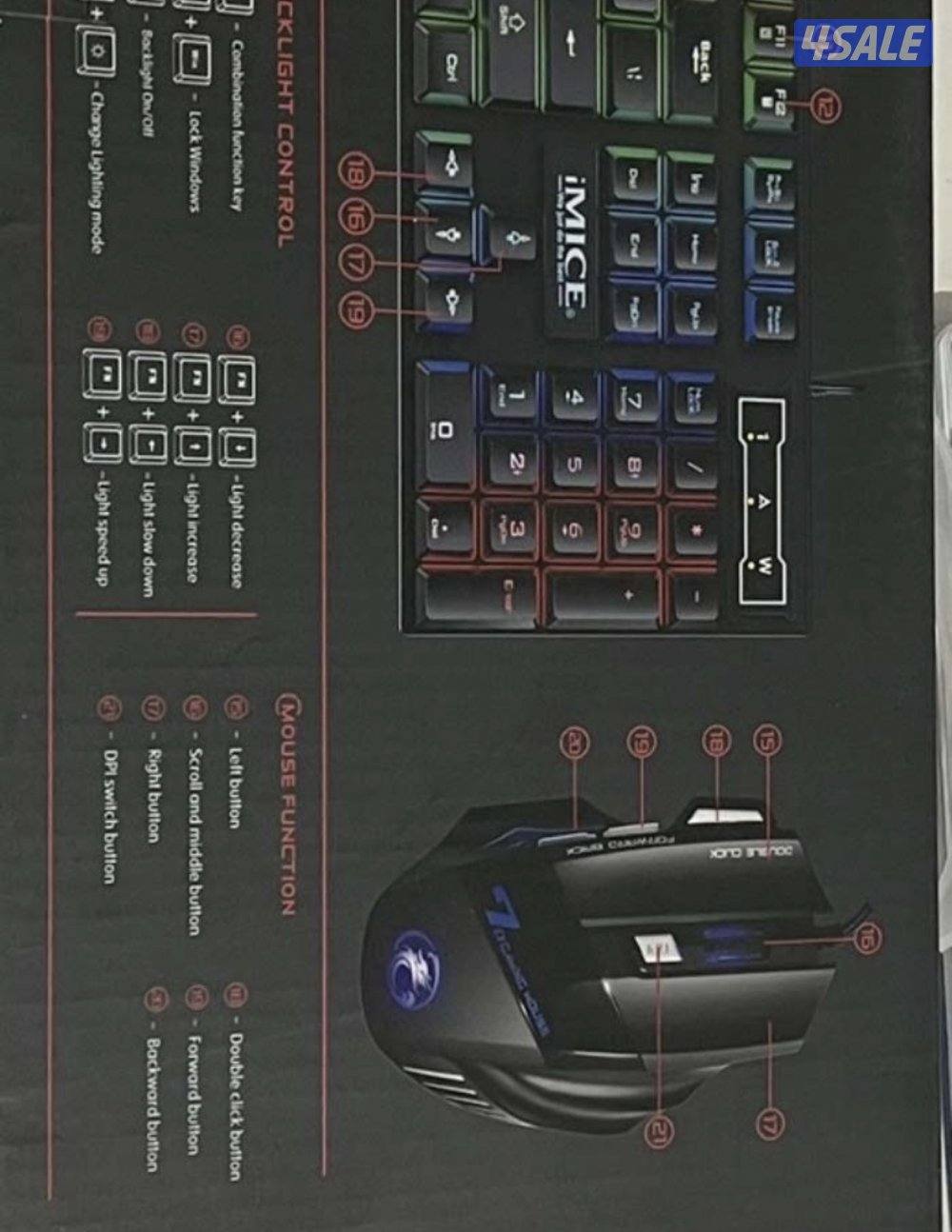 اكسسوارات ماوس وكيبورد مستعمل يومين نضيف وقابل للبدل وغير شامل التوصيل2