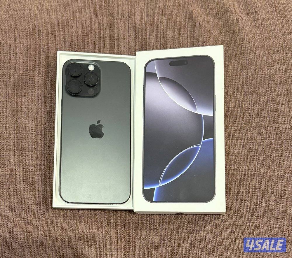 البيع ايفون 16برو ماكس 512جيجا اسود البطارية921