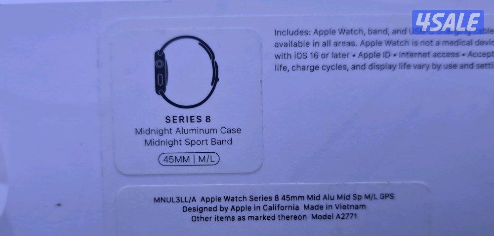 ساعه ابل سيريس 8 سبورت مقاس 45mm4