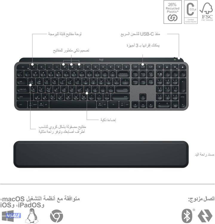 Logitech MX Keys S Combo (3 in 1) - لوحة مفاتيح وماوس لاسلكية لوجيتيك1