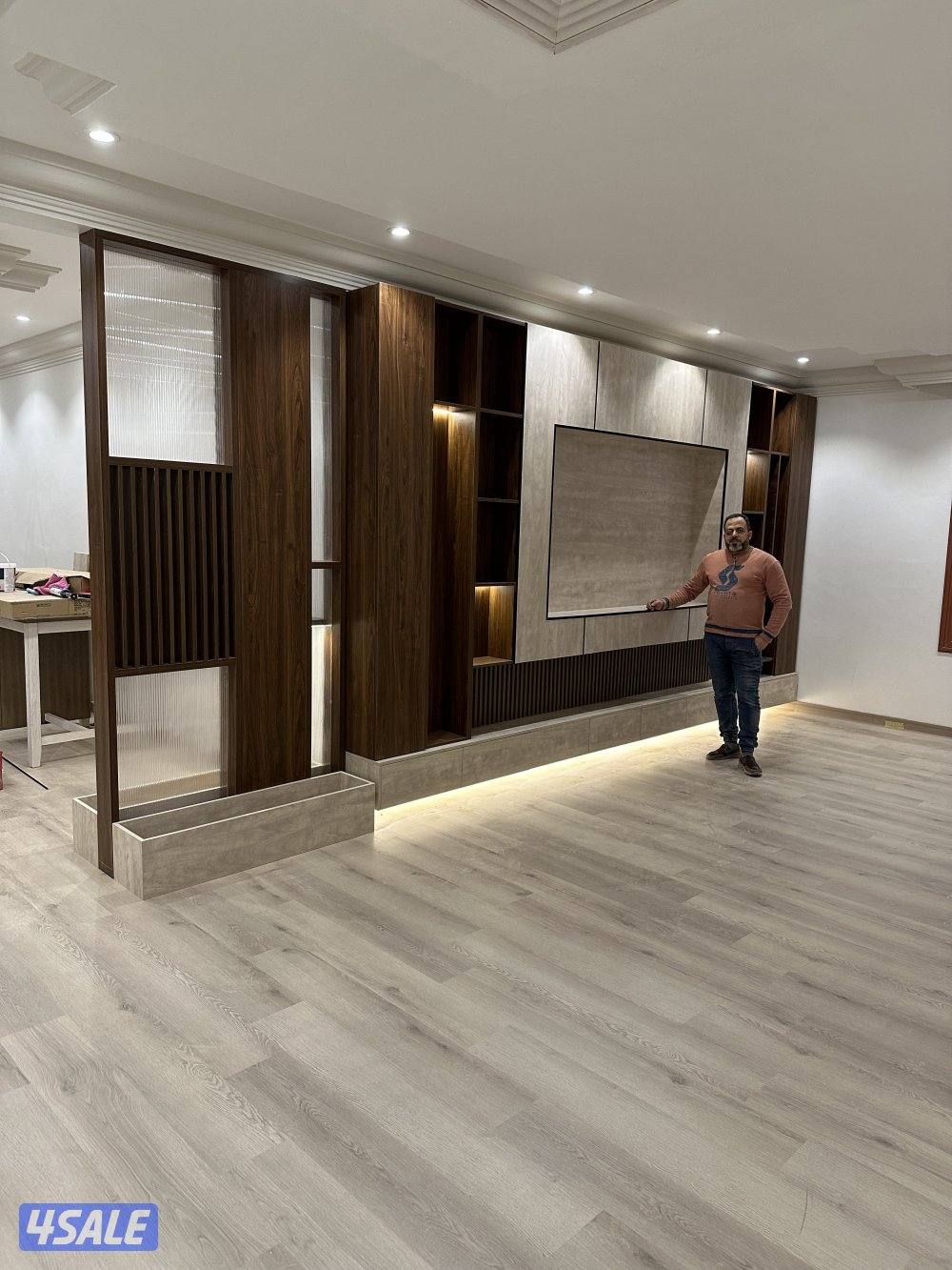 ديكور✔️ ويجار💯 شيبورد 💯بديل شيبورد 🫵  قاطع تلفزيون  ورق حائط  اصباغ4