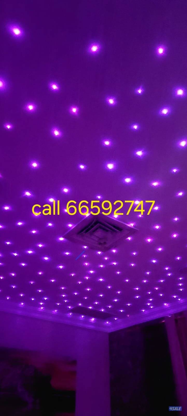 fiber optic lights bedroom Hall and swimming pool10