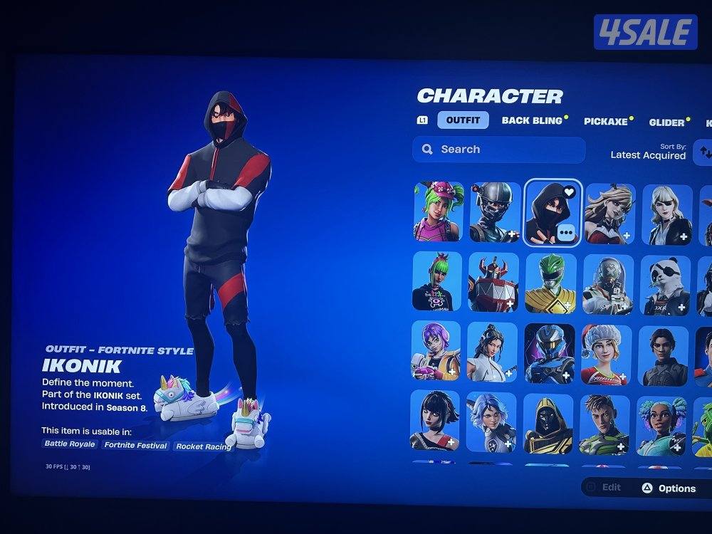 حساب فورت سكن ايكونك الجلكسي النادر و سكنات نادره واجد وسيزن 30