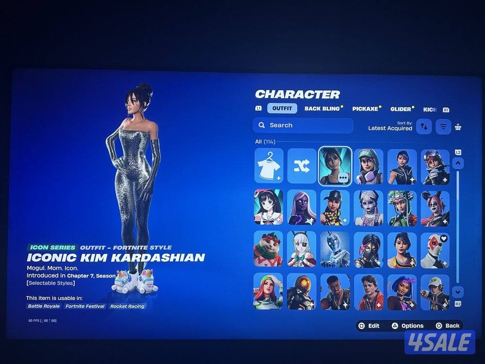 حساب فورت سكن ايكونك الجلكسي النادر و سكنات نادره واجد وسيزن 36