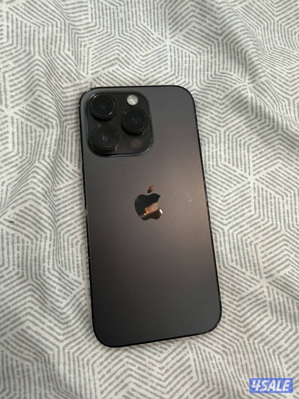 للبيع ايفون 14 برو اسود 256 قيقا0