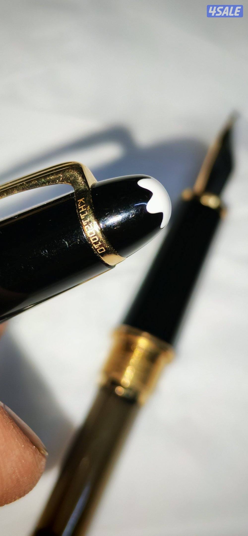 قلم مونت بلانك اصلي ذهب لم يستخدم بحالة الجديد2