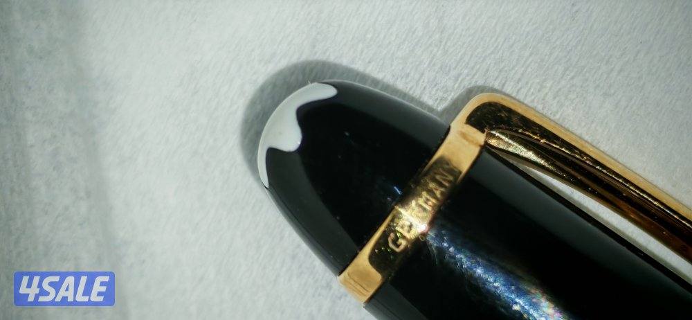 قلم مونت بلانك اصلي ذهب لم يستخدم بحالة الجديد9