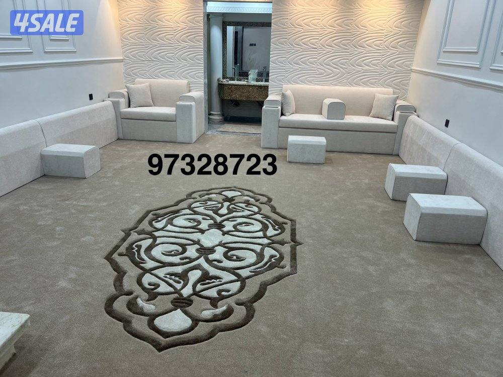 تنجيد وتفصيل مساند وديوانيات وجلسات ومطارح وكل الستاير الحديثه وسجاد ق6