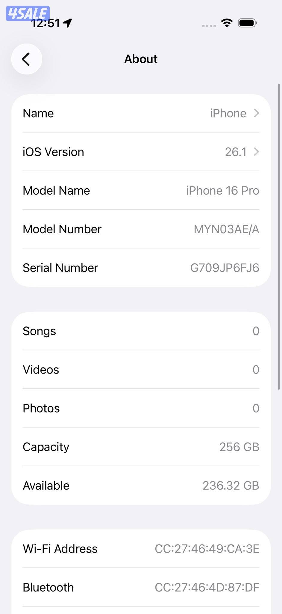 ايفون 16 برو – 256 جيجا – أسود بطارية 93% مستعمل كالجديد11